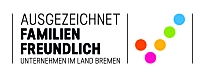 Logo der Zertifizierung "AUSGEZEICHNET FAMILIENFREUNDLICH - Unternehmen im Land Bremen"